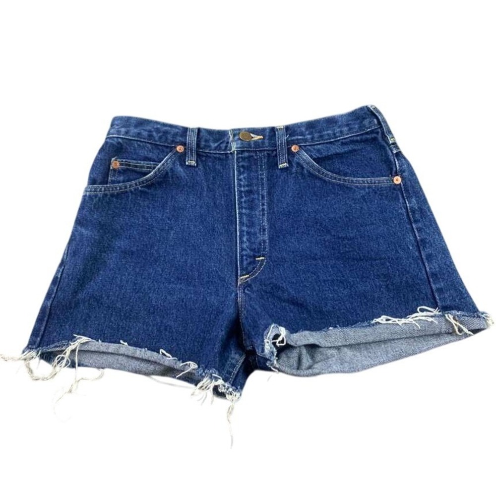 Vintage Lee Shorts Size 31 Regular Fit Denim Cut Offs Blue 100% Cotton USA Made
